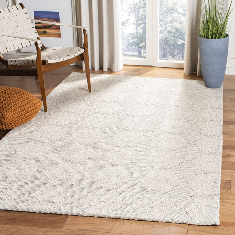 Union Rustic Woodring HandKnotted Wool/Cotton Beige Area Rug & Reviews